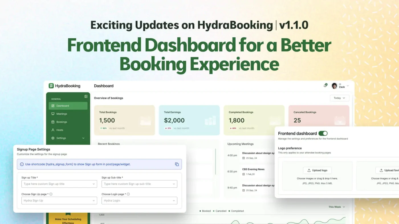 Hydra Booking System Pro 1.1.0 Update